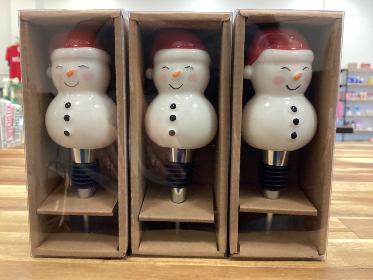 Snowman bottle topper