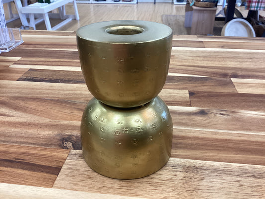Antique gold taper candle holder…small