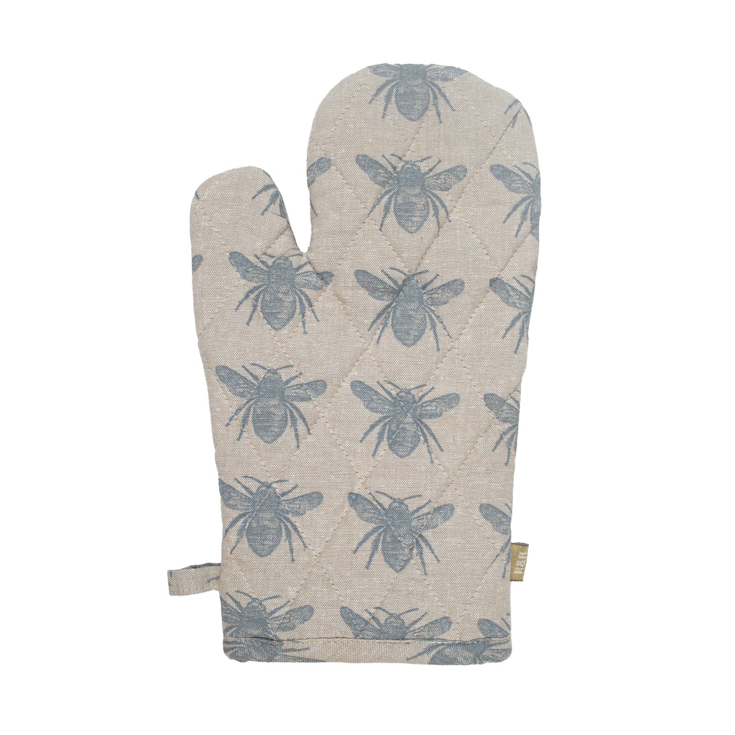 Bees Oven Glove Blue Haze