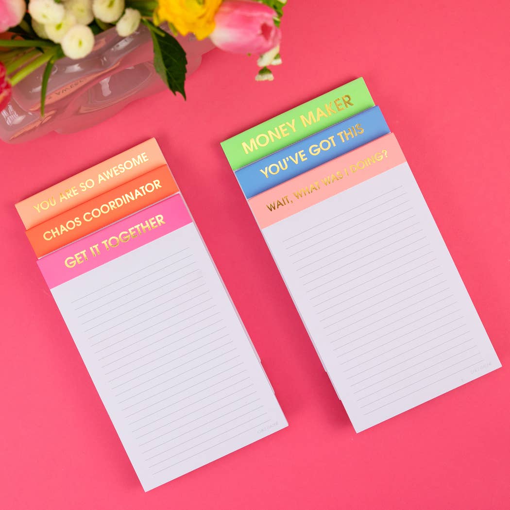 Chaos Coordinator - Lined Notepad - Neon Orange - 65 perforated pages - 5x8