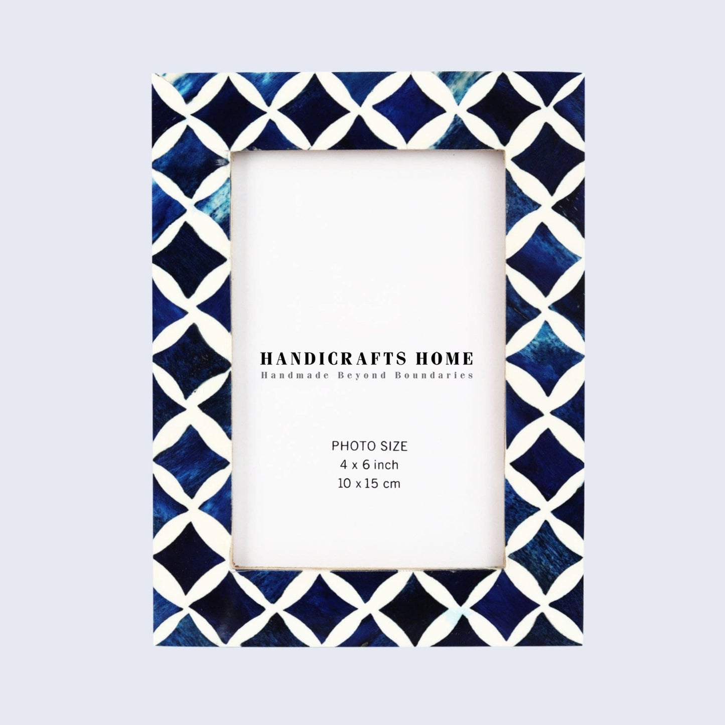Photo Frame Indigo Blue & White 4X6 Inch: Indigo-5