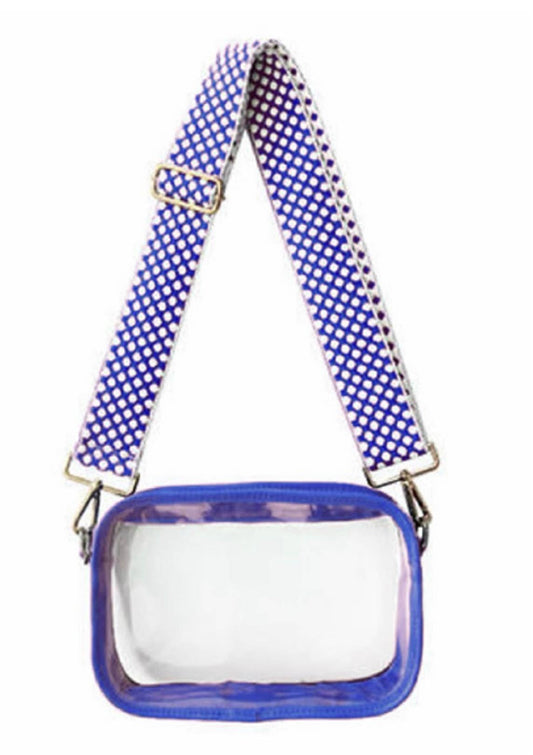 Cameron Stadium Bag W/zig zag strap Blue