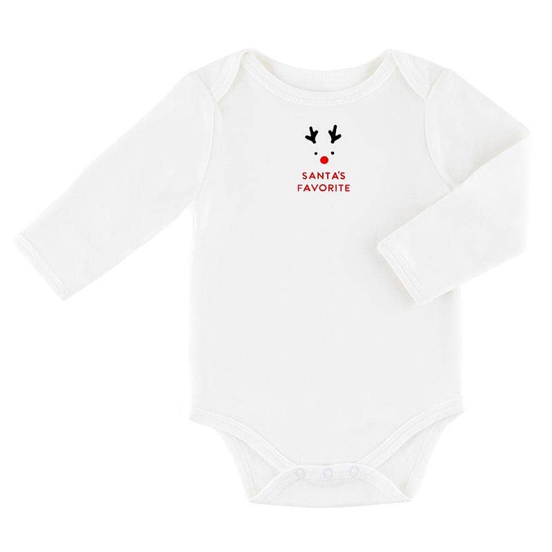 Long Sleeve Snapshirt - Santa's Favorite  3-6 Mo