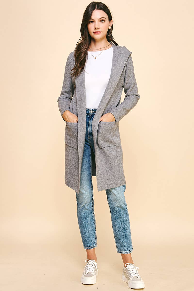 OPEN KNIT CARDIGAN - 3764W: ESPRESSO / ML