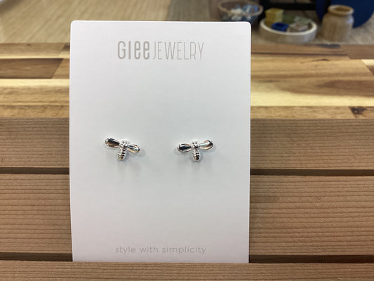 Glee queen bee studs silver