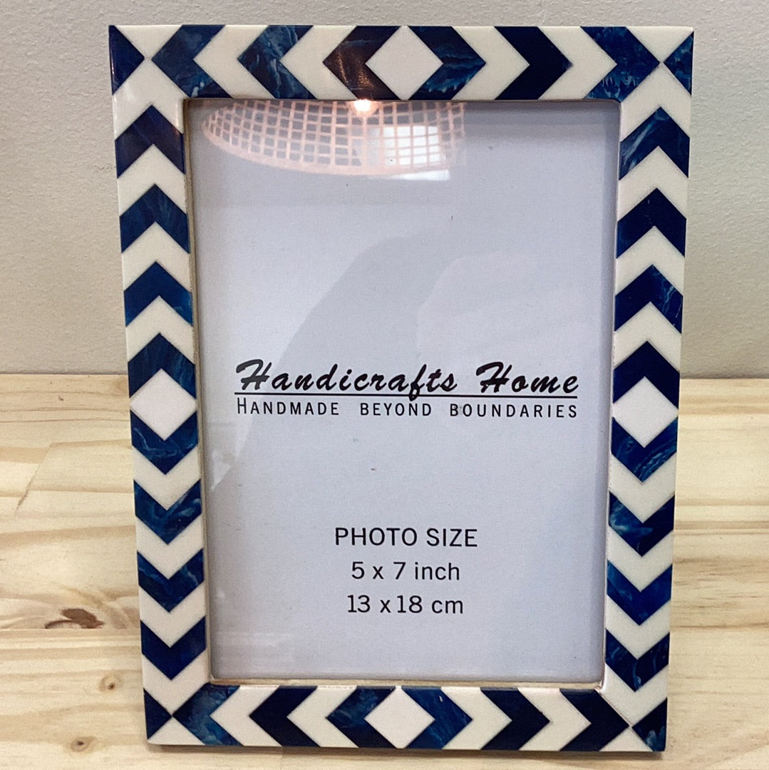 Photo Frame Lisbon Azul Pack of 2 Blue & White 5x7 Inch: Lisbon Azul