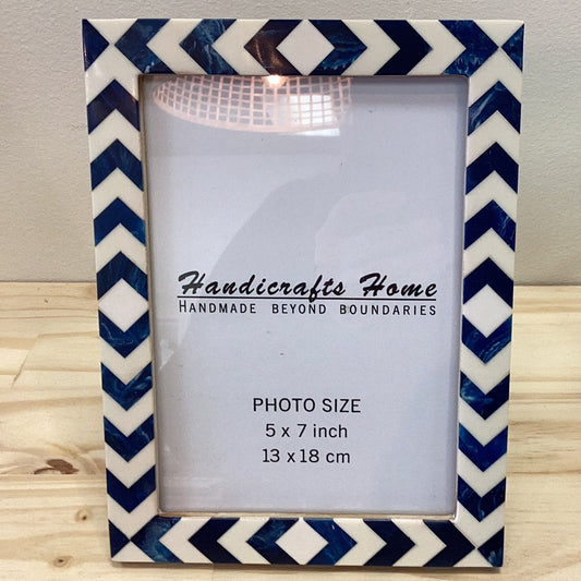 Photo Frame Lisbon Azul Pack of 2 Blue & White 5x7 Inch: Lisbon Azul