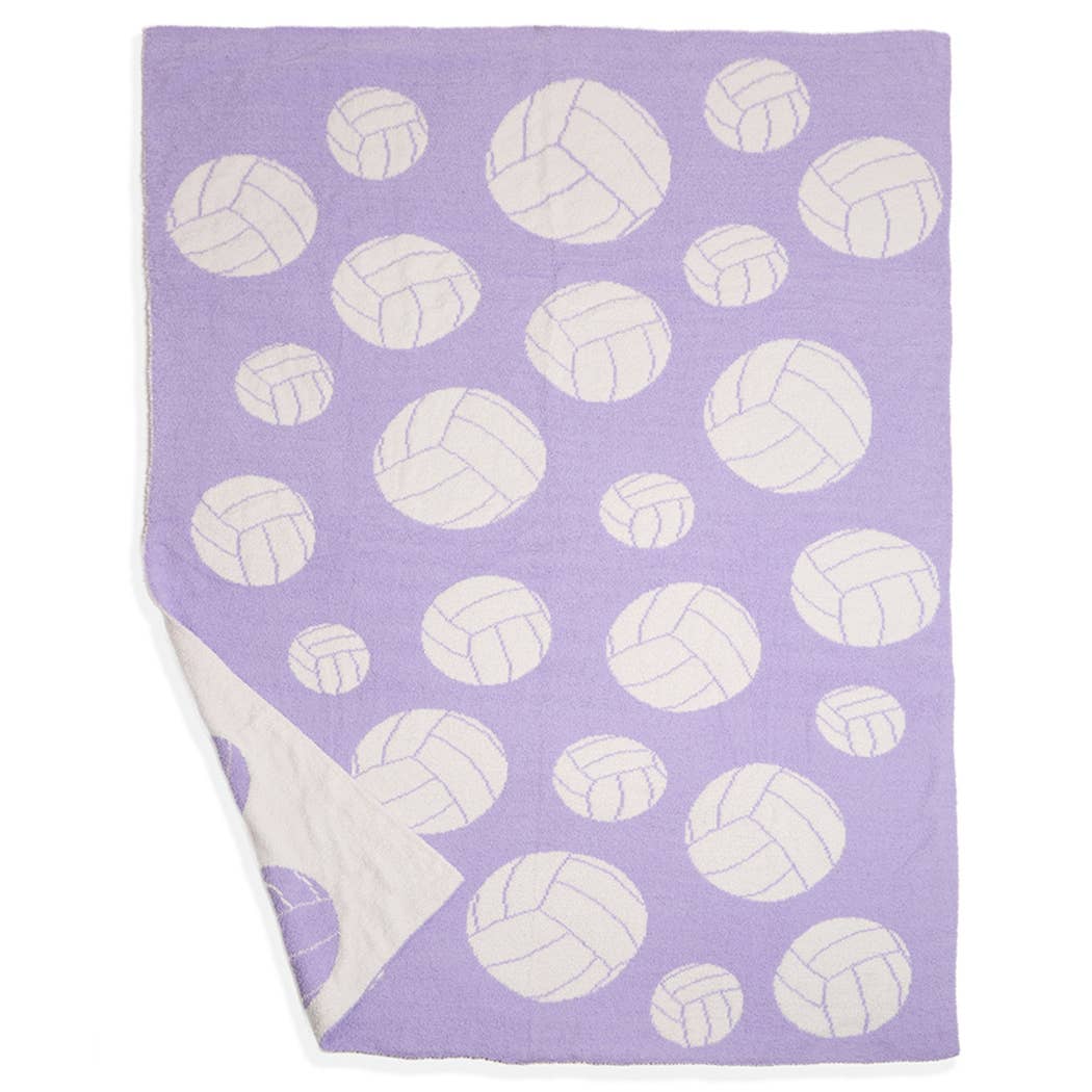 Volleyball Throw Blanket : Blue