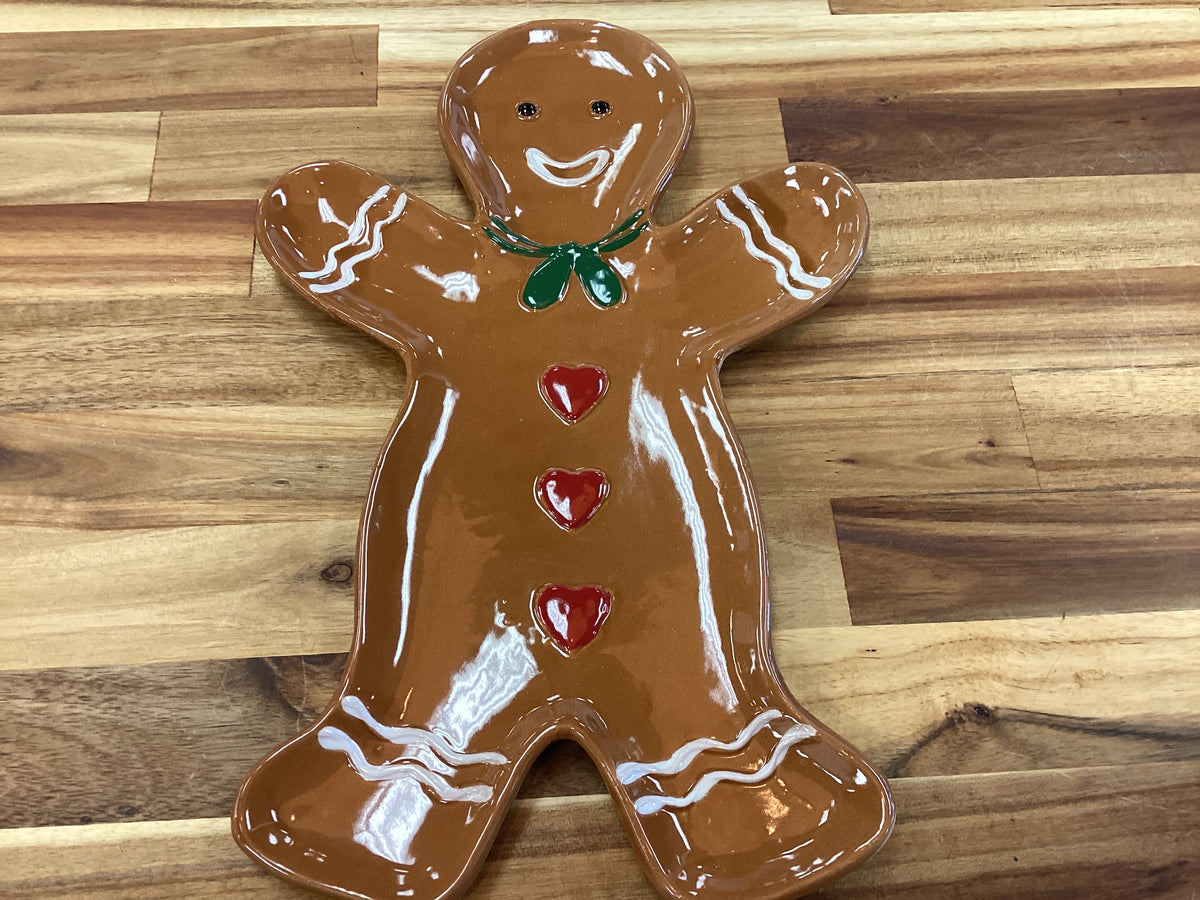 Gingerbread man plate platter