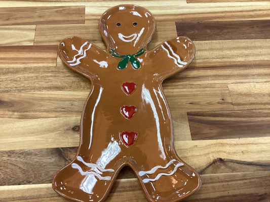Gingerbread man plate platter
