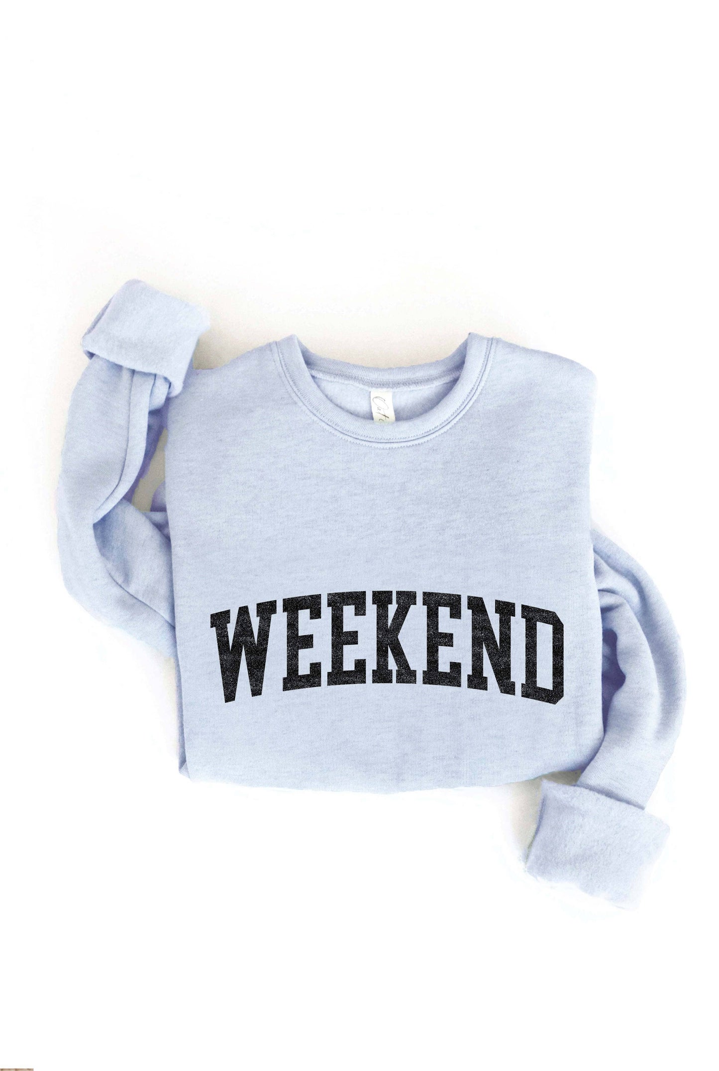 WEEKEND Graphic Sweatshirt: HEATHER ROYAL / XL