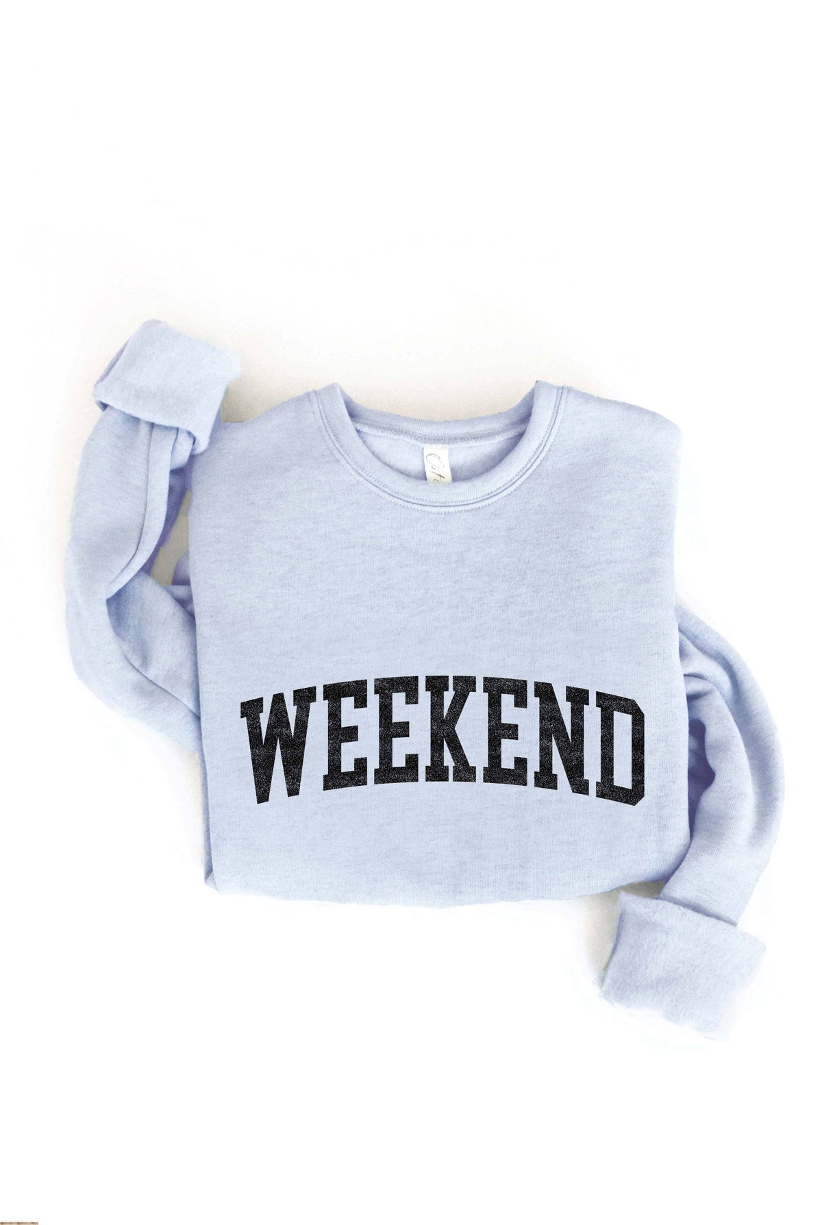 WEEKEND Graphic Sweatshirt: HEATHER ROYAL / L