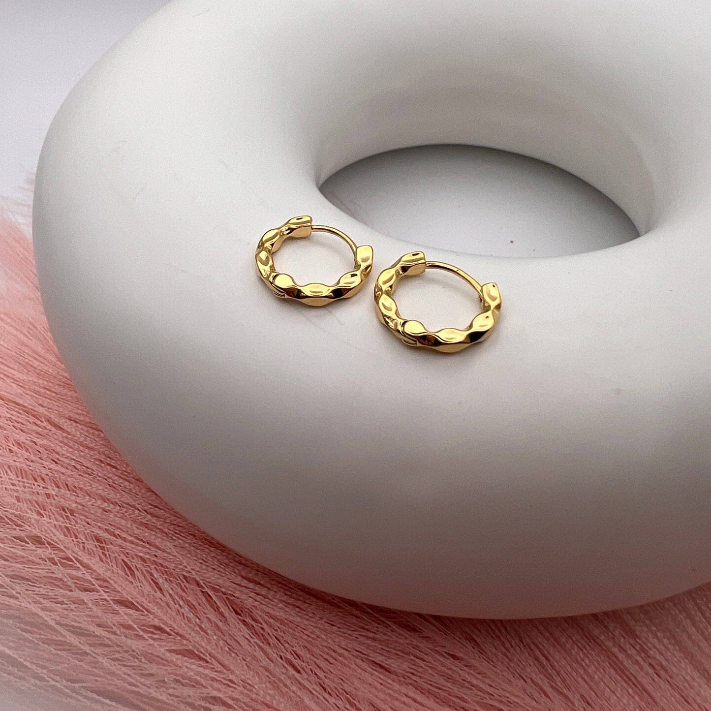 Glam & Go 18K Gold Huggie Earrings