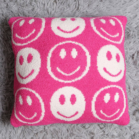 Happy Face pillow: FUCHSIA