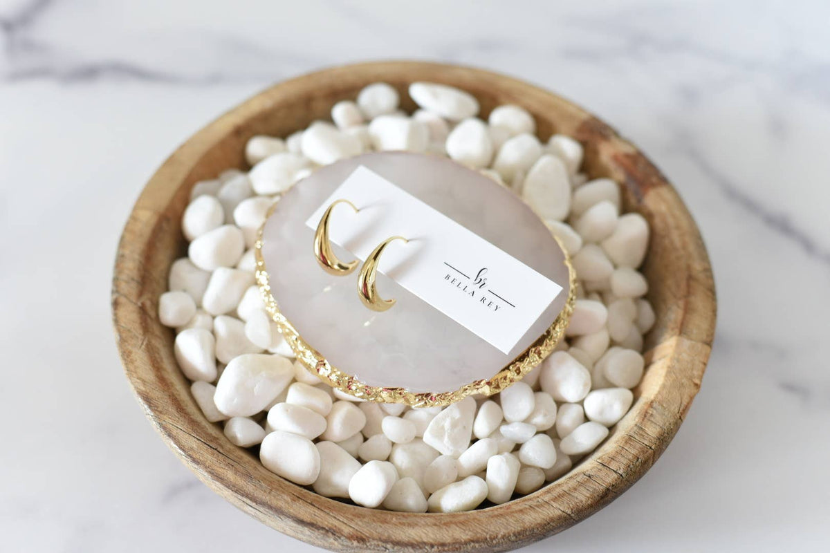Audrey hoops 18k gold plated earrings- non tarnish