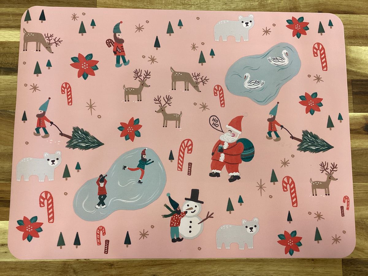 Silicone baking mat, holiday scene