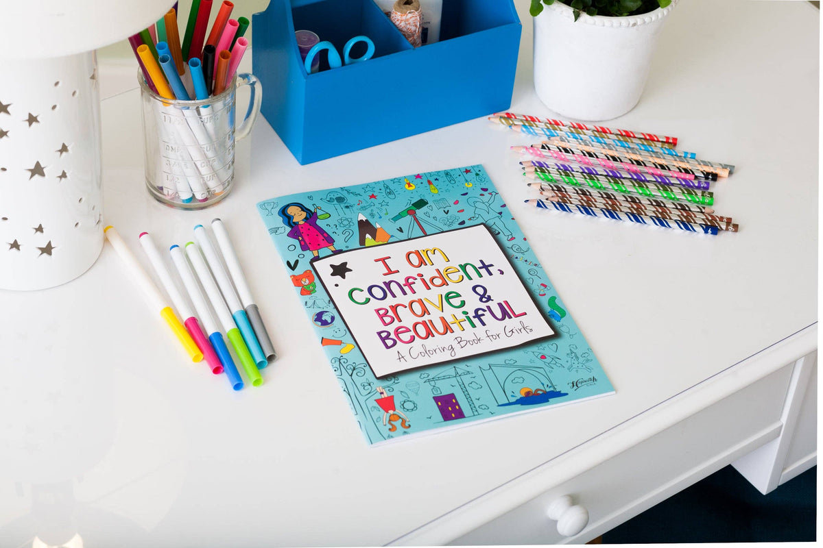 Coloring Book for Girls - "I Am Confident, Brave &..."