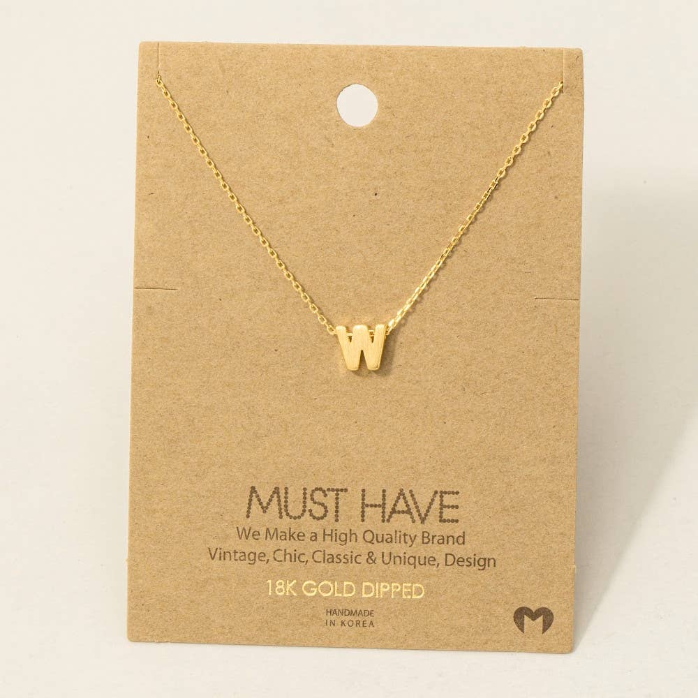 Initial Pendant Necklace