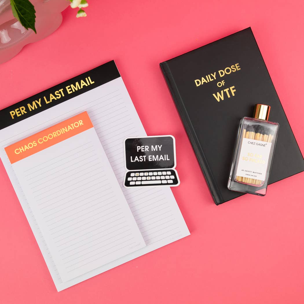 Chaos Coordinator - Lined Notepad - Neon Orange - 65 perforated pages - 5x8
