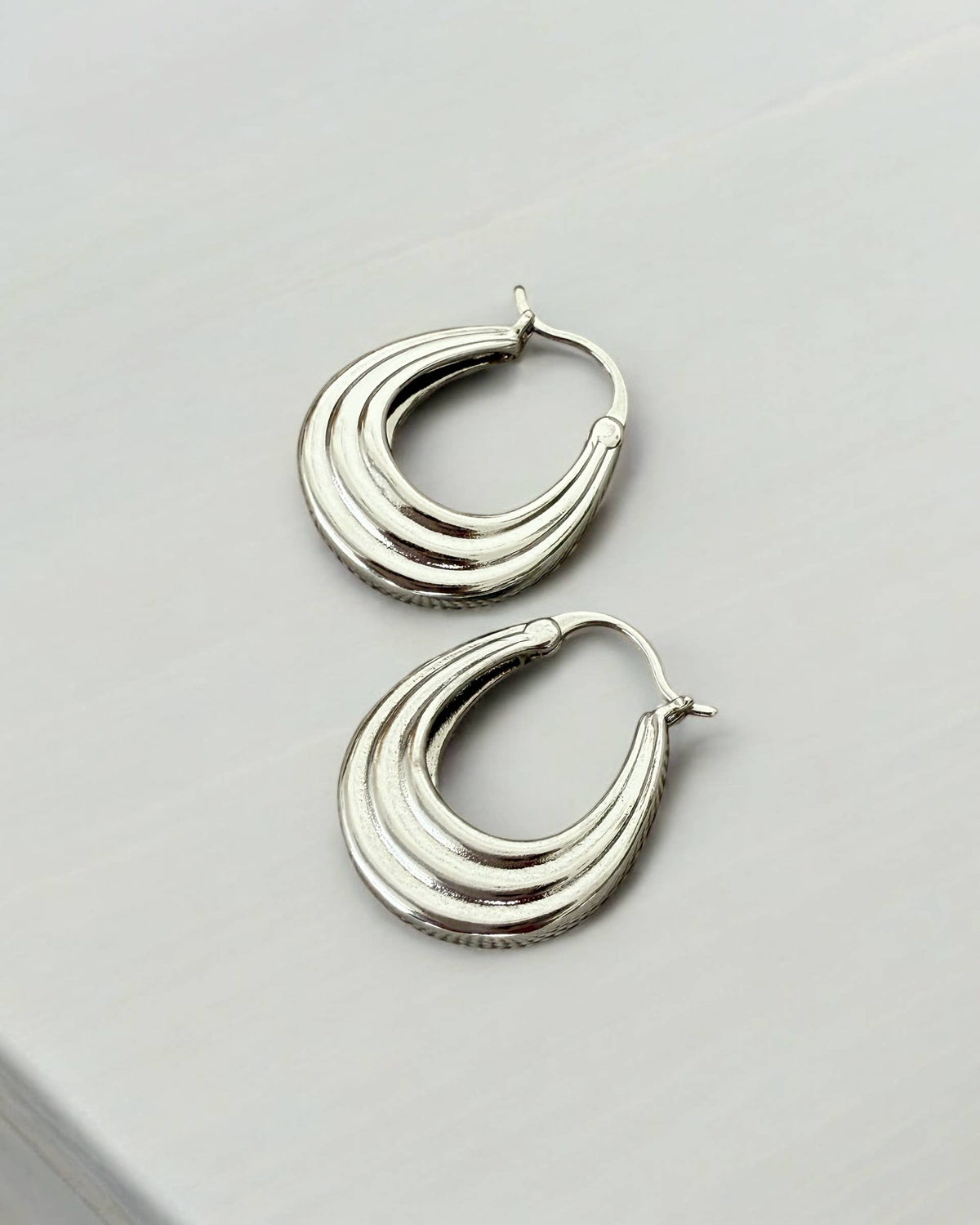 Claire Hoops Earrings Gold Filled Silver: Yellow Gold