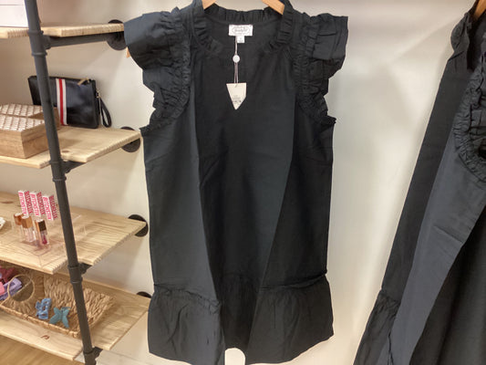 Riggs ruffle dress, black