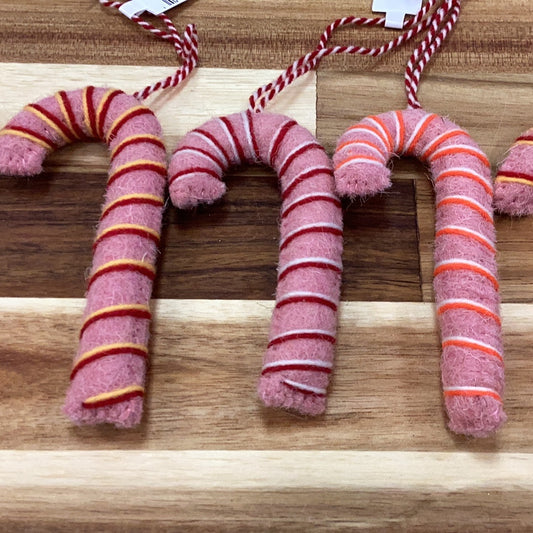 Candy cane ornament
