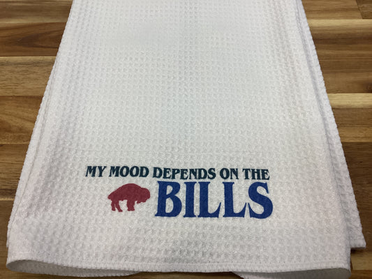 My mood depends on the bills waffle weave towel