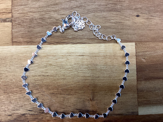 Glee heart chain bracelet/silver
