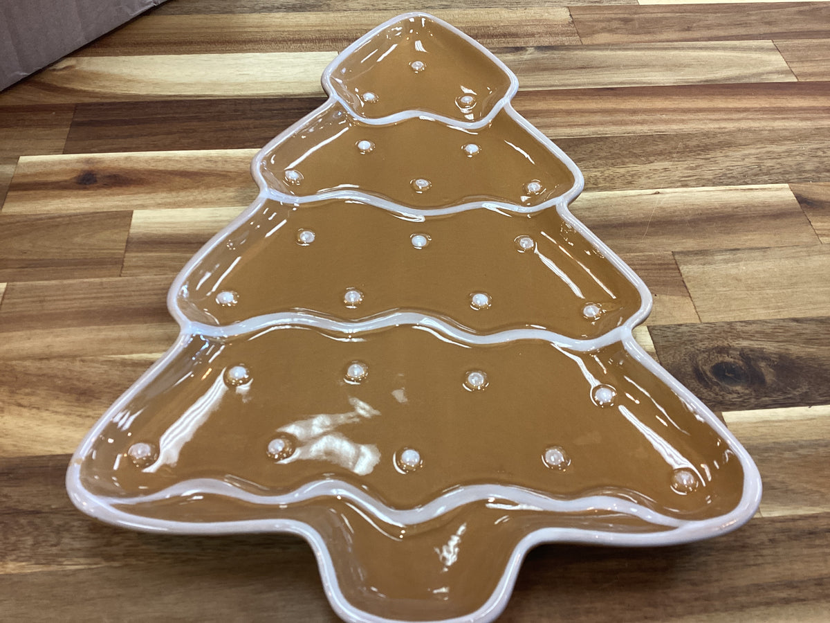 Gingerbread tree shaped platter