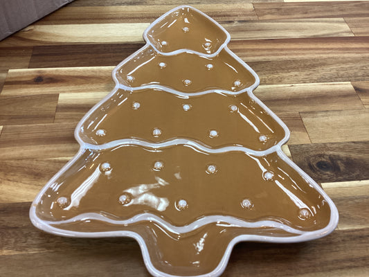 Gingerbread tree shaped platter