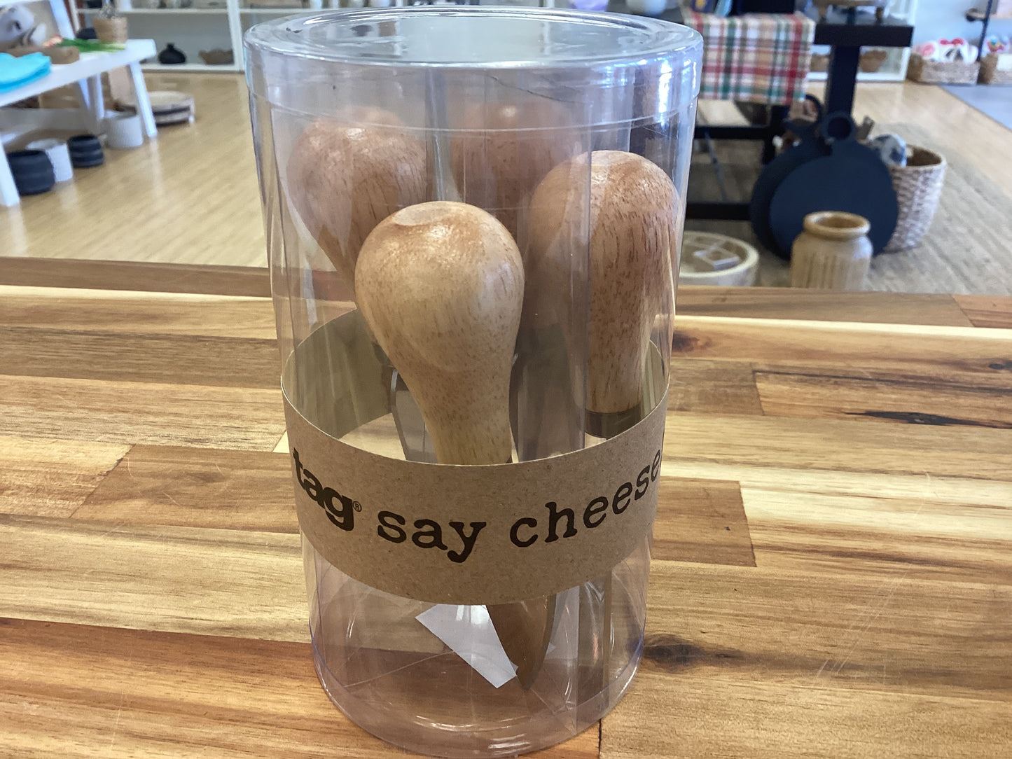 Natural Handled Cheese Utensils Set - Natural