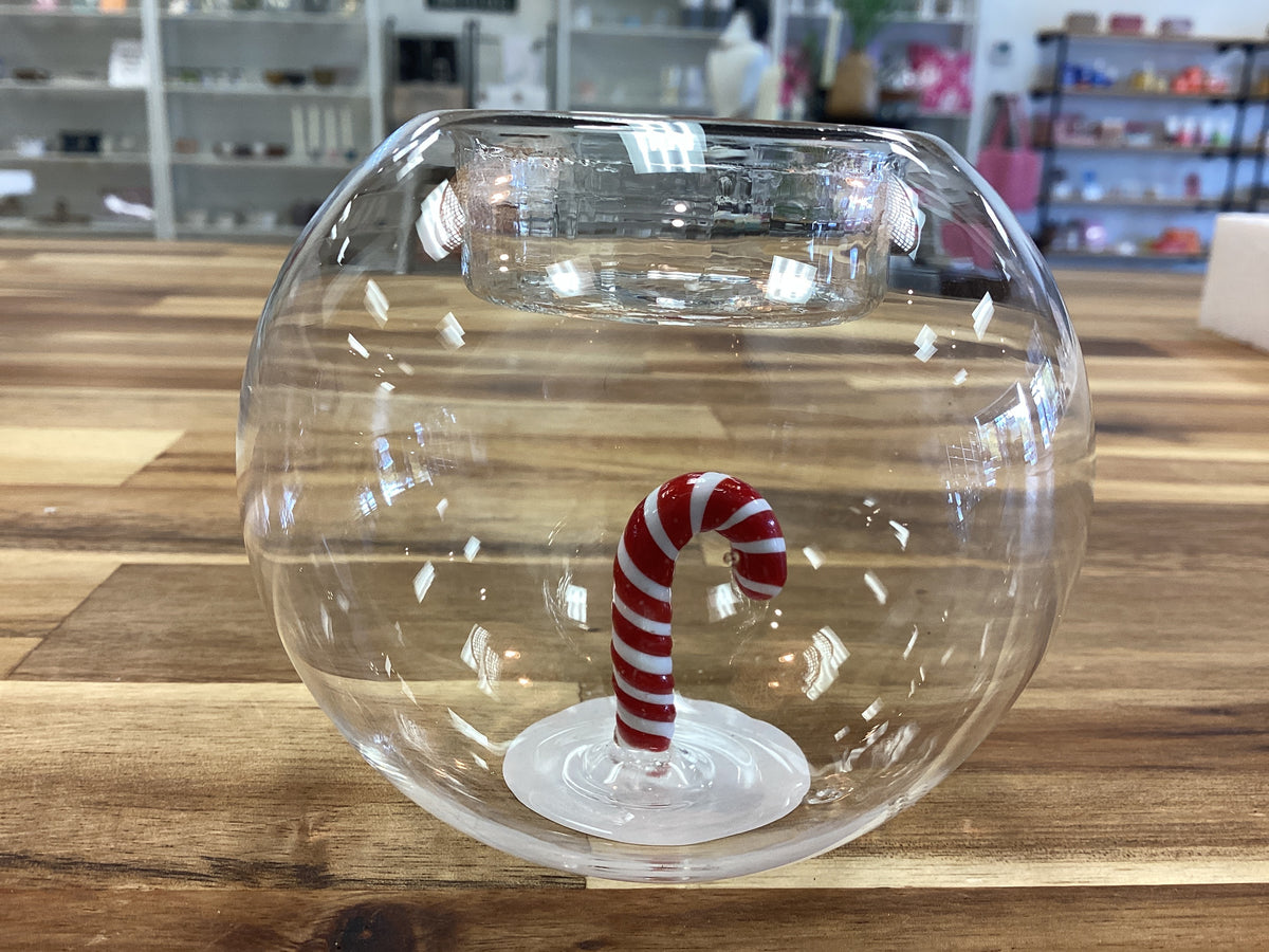 Round Candy cane Tealight holder