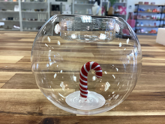Round Candy cane Tealight holder