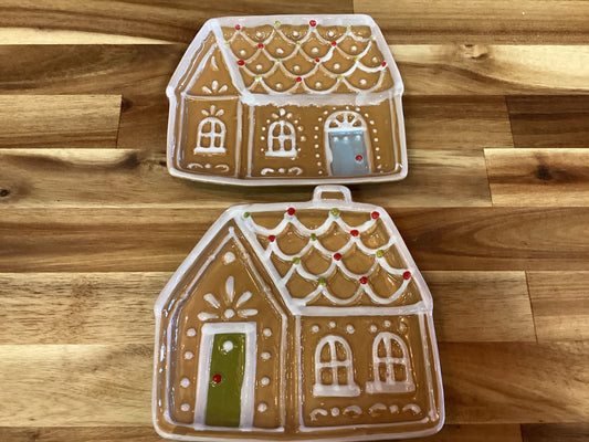 Gingerbread house plate/2styles