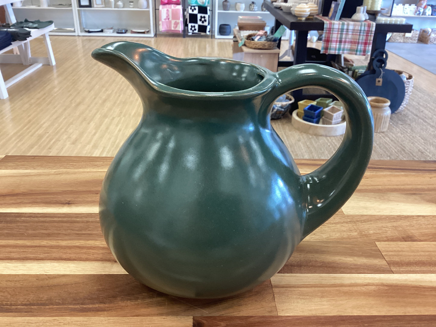 Stoneware pitcher green