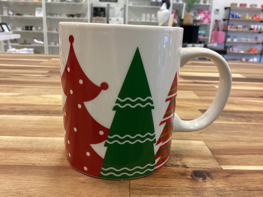 Red and green tree mug