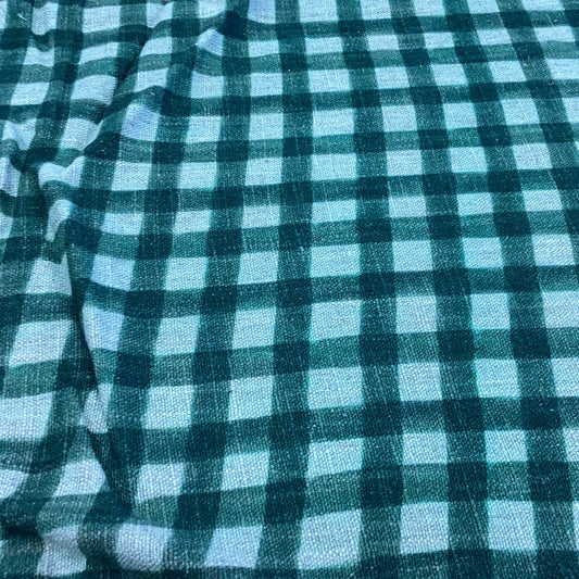checkered pillow… green and cream