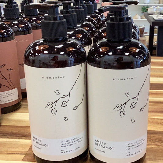 Elemental amber bergamot hand soap