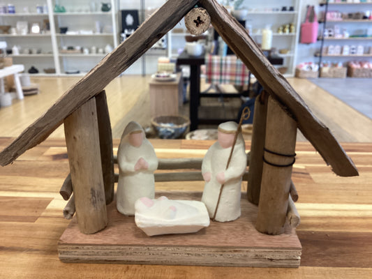 Driftwood nativity