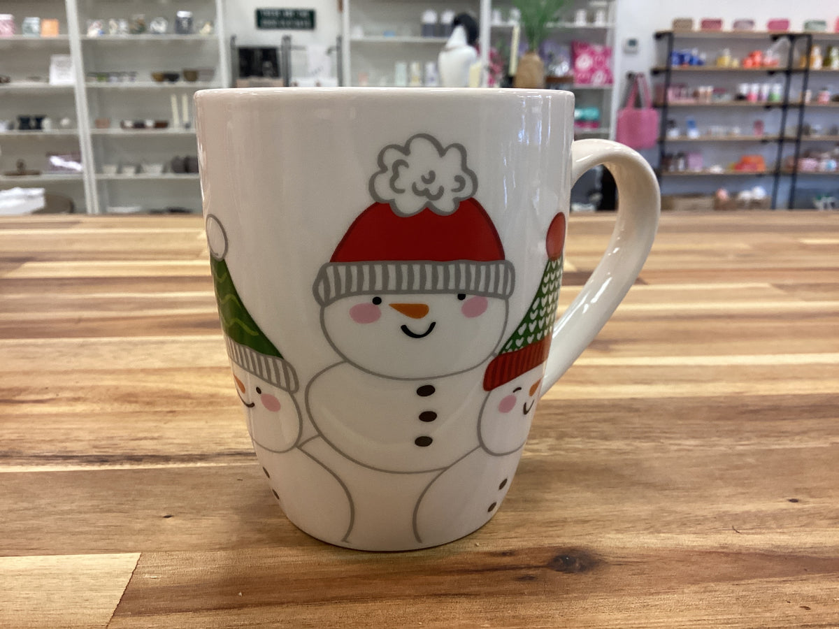 Happy snowman mug