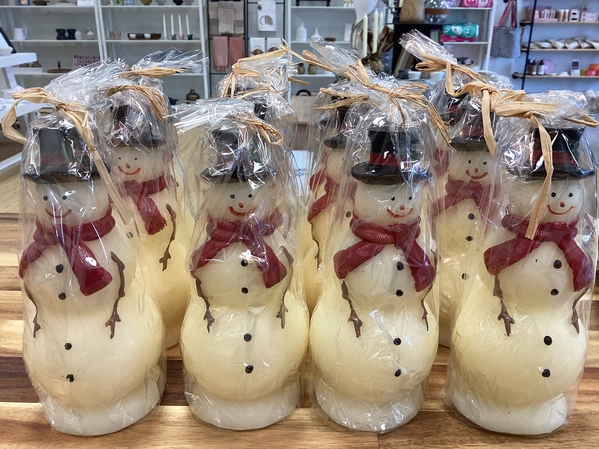 Snowman candle