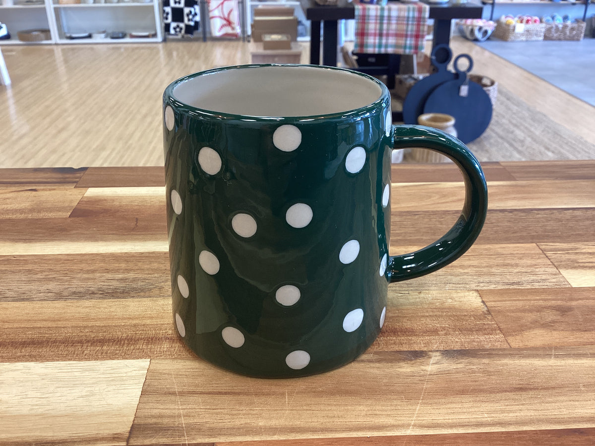 Stoneware polkadot mug