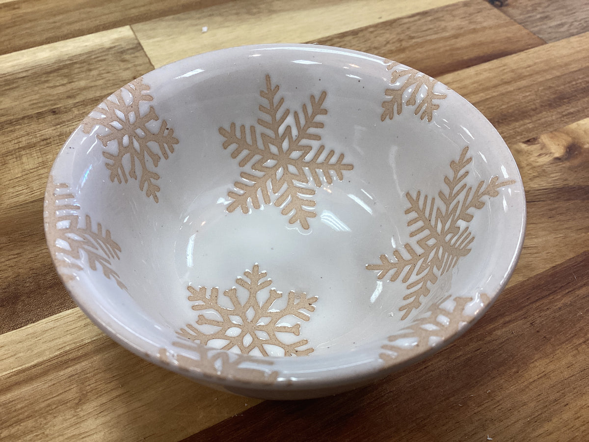 Small bowl with snowflakes