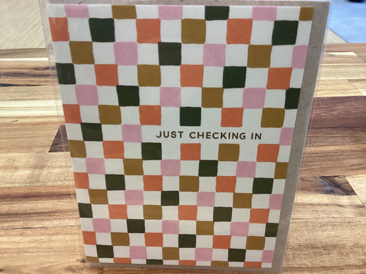 Just checking in card