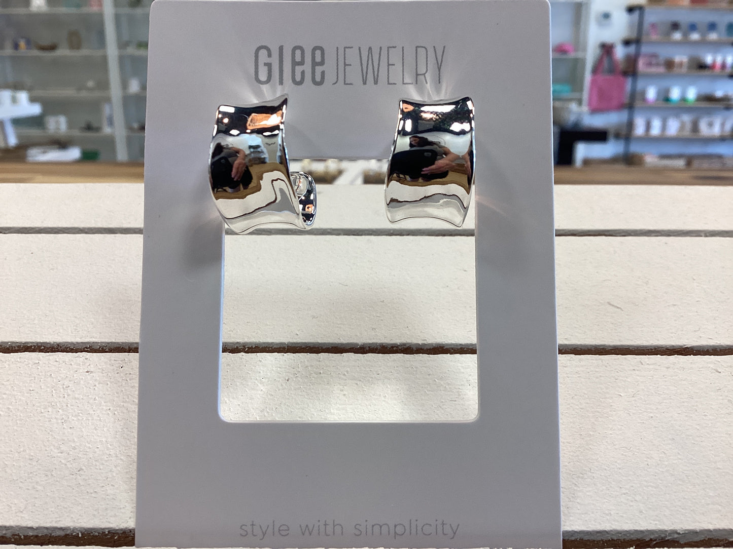 Glee artsy fartsy hoops, silver