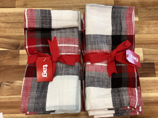 Lodge plaid napkin set