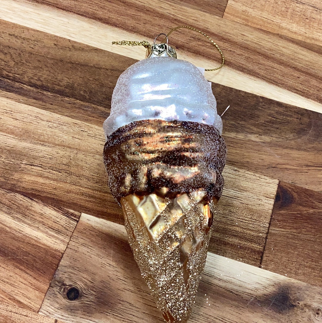 Ice cream cone ornament