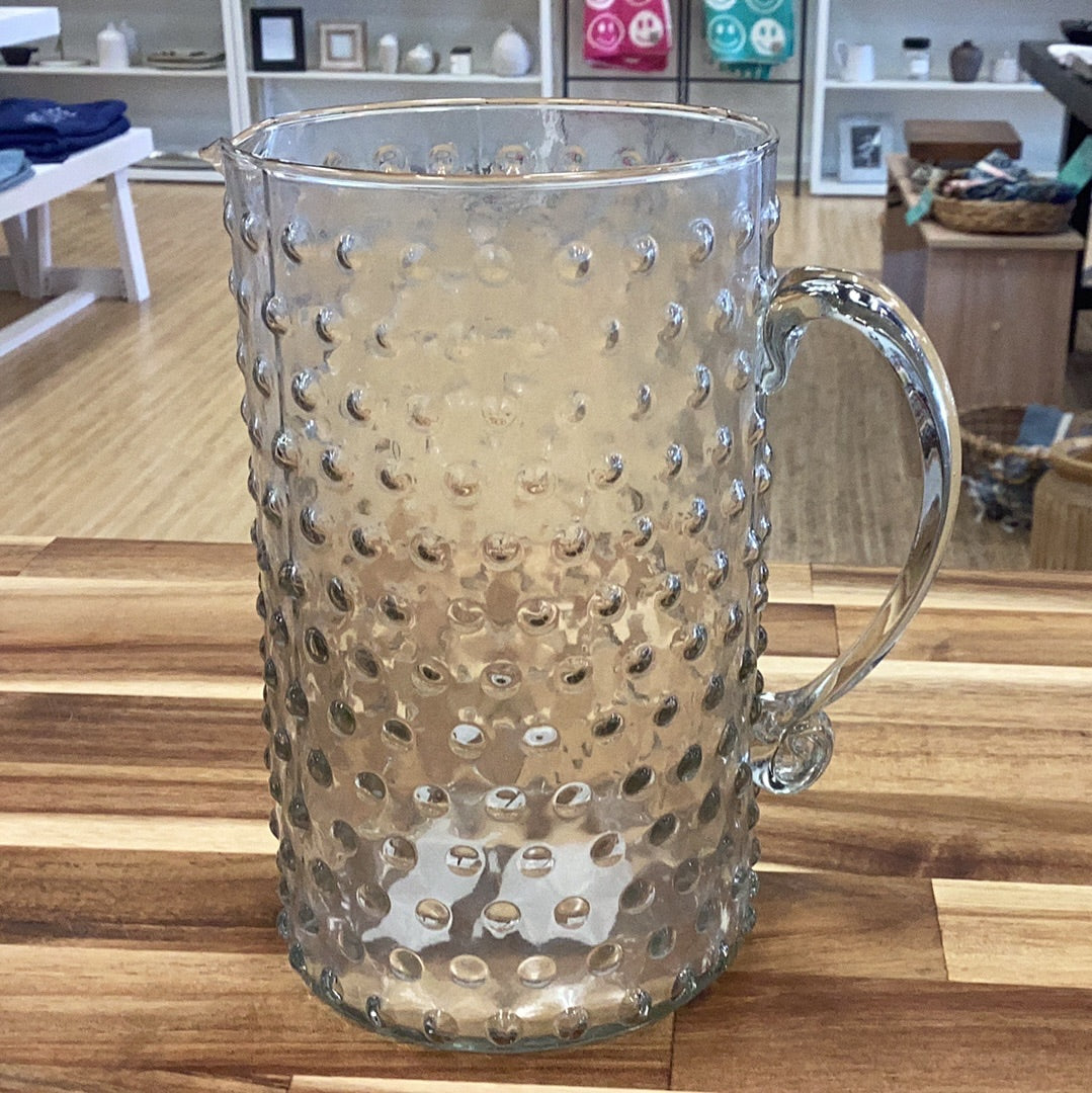 hobnail glass pitcher