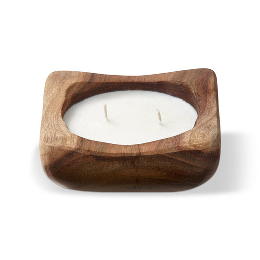 Wood Sage & Bergamot Wood Candle - Brown