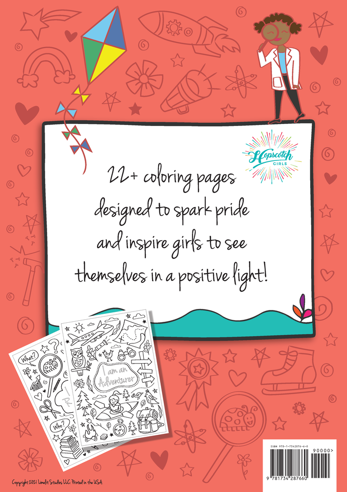 Coloring Book for Girls - "I Am An Adventurer, Artist &..."